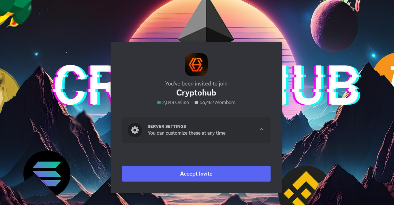 Crypto project community on Discord and Twitter